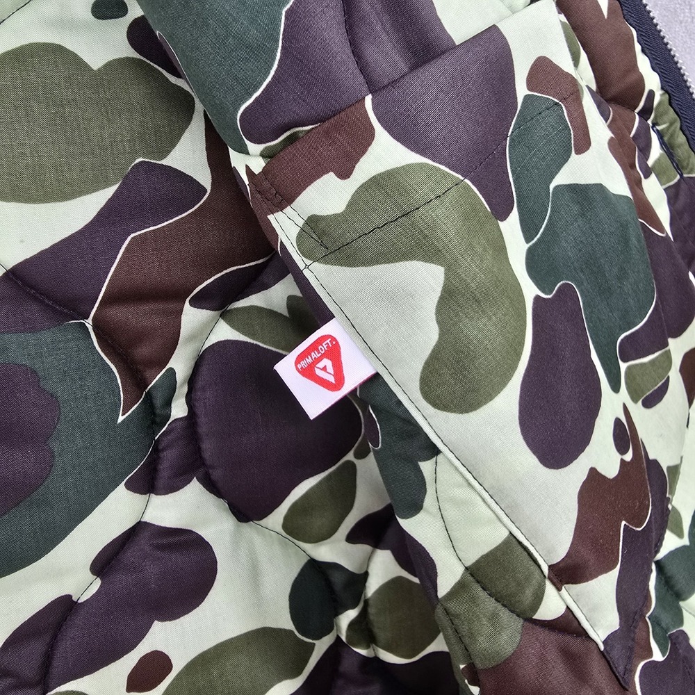 Comme Des Garçons Homme Quilted Vest Mens Small Full Zip Blue Camo Made In Japan - Picture 13 of 15